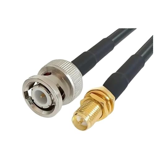 L*/M*R195 �P�[�u�� BNC �I�X - SMA/RP SMA �I�X���X�R�l�N�^ LSR195 50-3 50ohm ���� WI/*FI an*/�e�i�����p(BNCM-RPSMAF,2m)