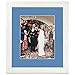 ArtToFrames 21x27 inch Off White Wash on Ash Picture Frame with 2 Inch Single Liberty Blue Mat, SingleMat-0151-59504-475-21x27-817