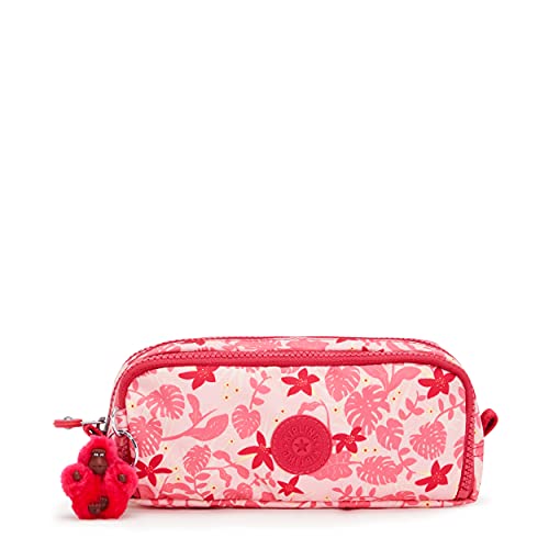 Kipling Gitroy, Estuche Grande, Varios Compartimentos, 23 cm, 1 L, Rosa (Hojas Rosadas)