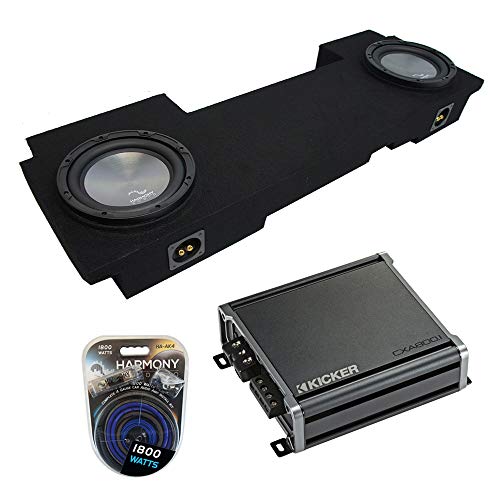 Harmony Audio Compatible with 2002-2013 Chevy Silverado HD Crew Truck Bundle A102 Dual 10