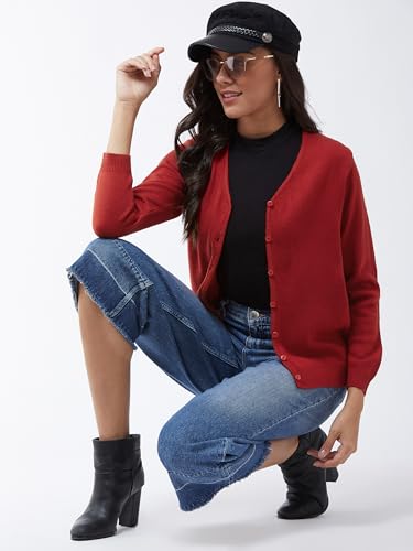 Image of Pivl Womens Winter Season V Neck Full Sleeves Sweater /Cardigan