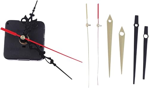 Uonlytech Mecanismo de reloj electrónico Mecanismo de reloj de repuesto de metal Relojes de pared Reloj Mecanismo de movimiento Eje Reloj Movimiento