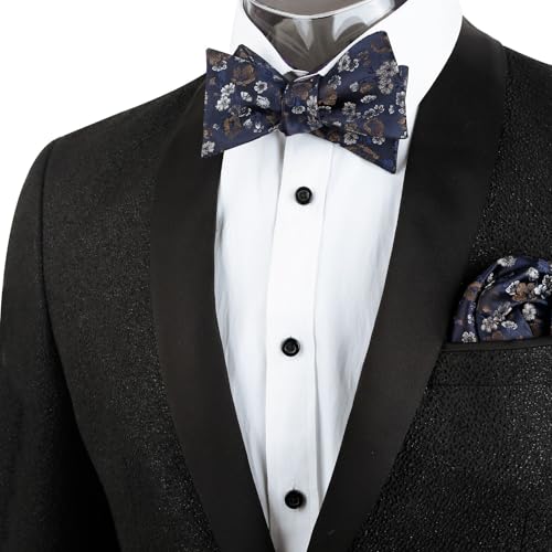 Image of Alizeal Mens 2pcs Floral Bow Tie Set