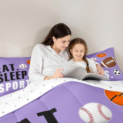 Image of Feelyou Sports Comforter Set Queen Size for Kids Boys Girls