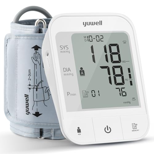 yuwell Blood Pressure Monitor YE670A, Extra Large Upper Arm Cuff, Digital BP Machine &Pulse Rate Monitoring with Voice Broadcasting Function (YE670A)
