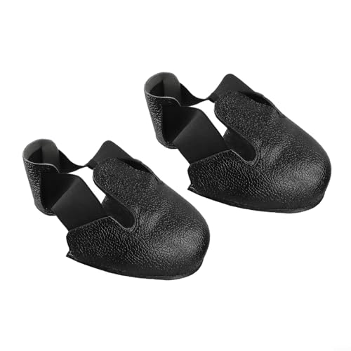 Gettimore Couvre-chaussures de travail en cuir résistant aux chocs avec embout en acier antidérapant pour la sécurité du lieu de travail, pour noir