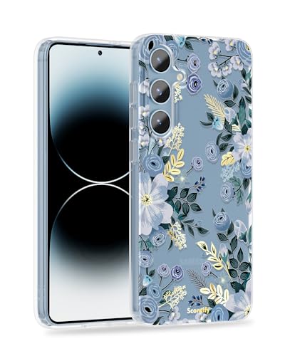 Coque fleurie Samsung S24 transparente SCORPIFY, l'accessoire style pour vos sorties