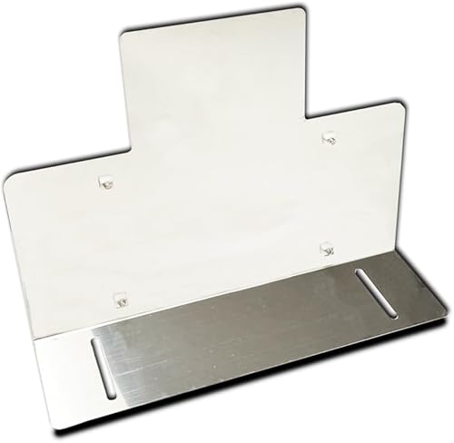 Miniatura 2 de (L1414) Soporte de placa de matrícula con brida de acero inoxidable - Pegatina HUT