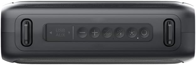 Close-up of XO F39 speaker control panel