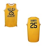 RUHAO #14 The Fresh Prince of Bel Air Academy #25 Carlton Banks Basketball Jersey 0s Hip Hop Clothes for Party Men (#25 Carlton Banks Yellow, XX-Large)