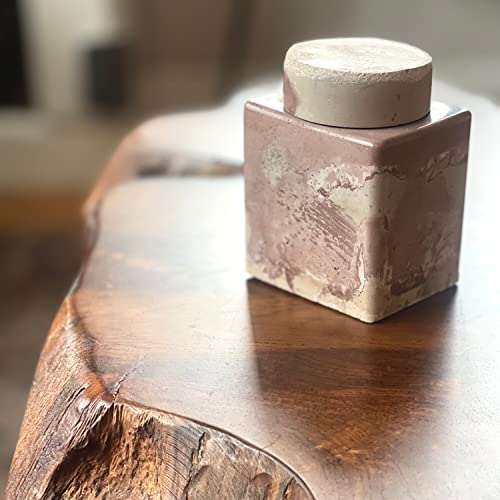 Elegant Brown Terrazzo Spice Jar with Threaded Lid – Versatile Decorative Storage for Home and Kitchen - Image 2