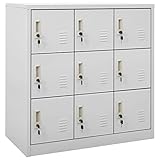 Cette armoire de rangement est en acier, ce qui la rend durable et facile à nettoyer