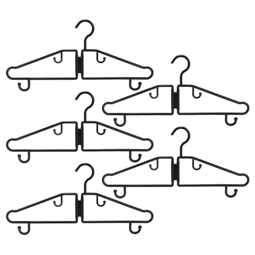 Perchas plegables – 5 unidades 23 x 22 cm | perchas portátiles para traje para armario y viajes | soporte para ropa que ahorra espacio | juego de perchas para camisas adecuado para abrigos, ropa y