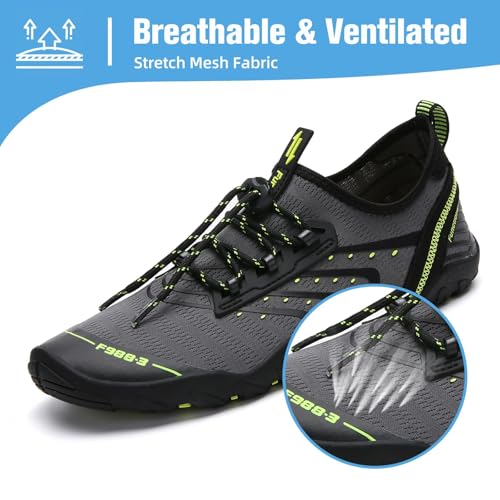 Image of Mishansha Water Shoes for Women Men, Quick-Dry Barefoot Swim Shoes with Drainage Holes, Lightweight Aqua Shoe for Beach Pool River Boating Yoga Walking