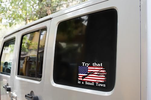 image for ArkWisdom Try That in a Small Town Bumper 2-Pack Stickers Decals | 6-I