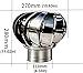 KAVERN Chimney Cowl Cap Tool, Rotating Stainless Steel Vent Cowl Rotating Spinner AntiDowndraught Fits Most Standard Chimney Pots(110mm)