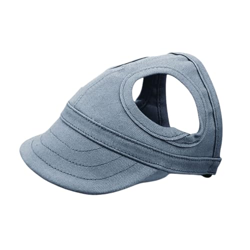 Dog Baseball Cap,1PC Pet Summer Beach Peaked Cap Dog Hat with Ear Holes, Adjustable Cat Visor Sunbonnet Hat for Small Medium Large Dogs (Solid Dark Blue, Medium)
