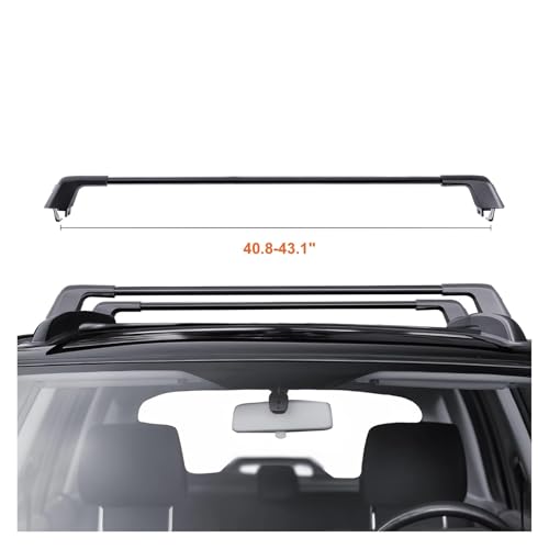 Barras de techo universales de aluminio con riel lateral ranurado para coche y furgoneta 4