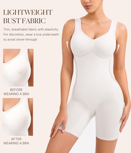 Image of BRABIC Waist Trainer Shapewear Bodysuits for Women Tummy Control Seamless Full Low Back Faja Body Shaper Butt Lifter