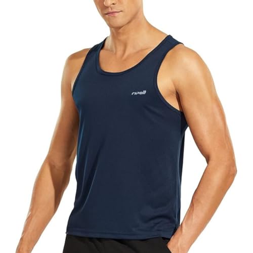 Regata Camisa Masculina Dryfit Academia Treino Fit (BR, Alfa, M, Regular, Marinho)