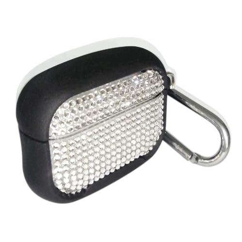 Image of Bling Rhinestone Case for AirPods Pro with Metal Keychain,High Quality Hand Glued Diamond Soft Silicone+Hard PC Protective Cover, Compatible with Apple AirPods Pro 2nd /1st Generation Case