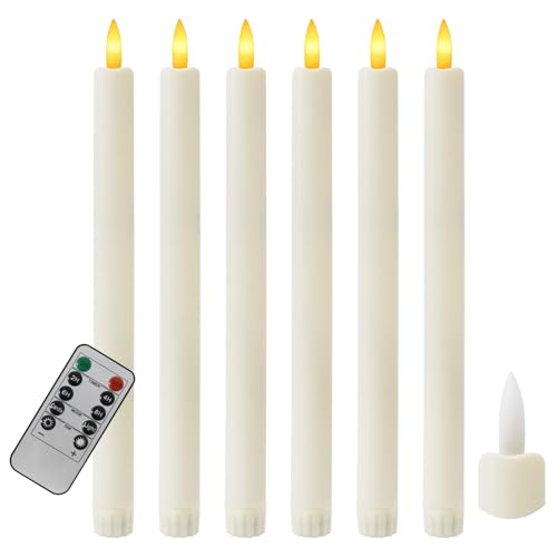 kisidus LED Stabkerzen mit Fernbedienung, Flammenlose Tafelkerzen...