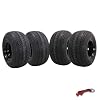 Kenda Hole-N-1 K389 18x8.5-8 Golf Cart Tire with 4-Ply Rating & Pre-Assembled Semi-Gloss Black Wheel with Keychain - Hole in one 18/8.5/8-4-Pack