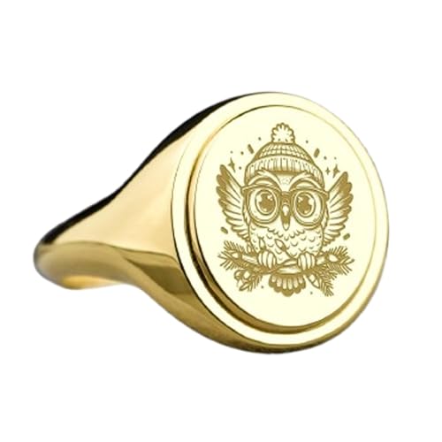 Bague chouette de Noël en argent 925 | Le cadeau idéal à offrir pour les fêtes