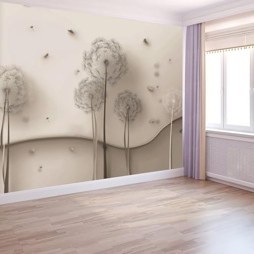 Fotomurales Plantas Texturizadas En 3D Papel pintado mural 150 x 105 cm tejido no tejido, Arte Papel tapiz mural Crema Moderna Decoración De Pared Sala Oficina Salón