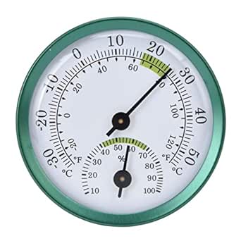Thermometer Hygrometer Analog, 2 in 1 Mini Indoor Temperature Humidity Indicator, Large Screen Humidity Temperature Monitor for Home, Greenhouse, Warehouse, Office, No Battery Needed