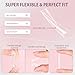 Ranrose 600PCS Clear Extra Long Nail Tips for Acrylic Nails Professional, No C Curve Gel Tips 12 Size XXXL Pre-shaped Half Cover Fake Nail for Press On Nail Extensions