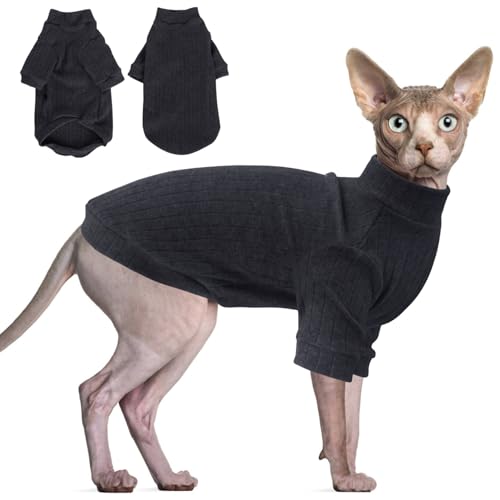 Vêtement d'hiver à col roulé chaud et extensible pour chat Sphynx - 2