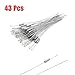 uxcell 43pcs Silver Tone 155mm Length Brake Throttle Return Spring for Motorcycle Car