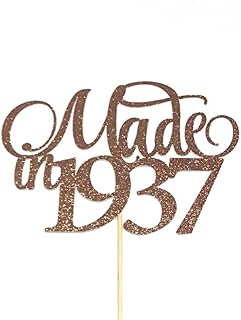 Atelier Elegance Made In 1937 Cake Topper, 85th Birthday Cake Topper, 85th Anniversary Cake Topper