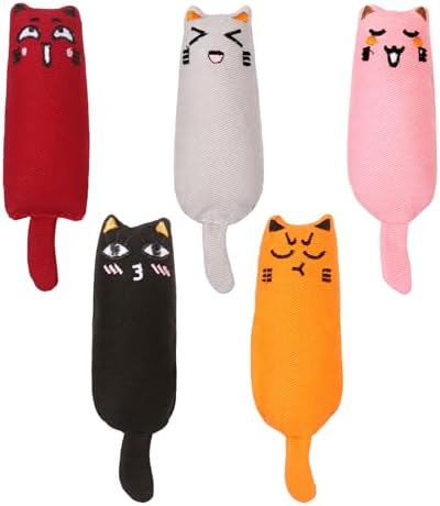 6 juguetes de hierba gatera para gatos, juguete de peluche para g...