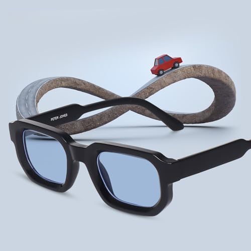 Image of Peter Jones Blue Unisex Broad Frame Square UV /UB Protected Sunglasses (3887TB)