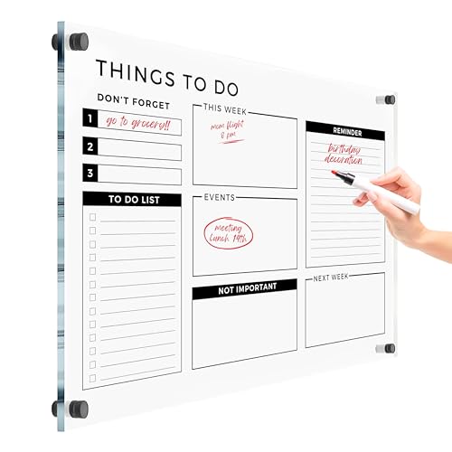 Acrylic Premium Wall Planner - Large Glass Calendar for Wall