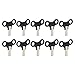 HERCHR 10pcs Clock Winding Key, Universal Steel Wall Clock Old Mechanical Desk Clocks Key Repairing Accessory