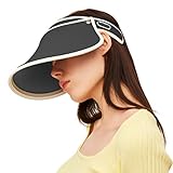 【Ala extra ancha y banda para el sudor】El sombrero de visera ofrece una cobertura completa perfecta al sombrear tu cara y cuello del sol. Y la banda interior para el sudor de este sombrero de sol es fresca para la piel.