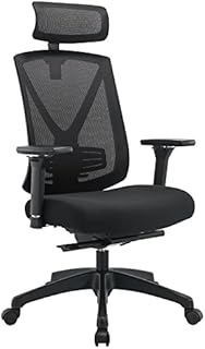 BASETBL Ergonomic Office Chair with Weight-sensitive Mechanism, High-Back Desk Chair for Home Office, Swivel Computer chair with Back Support and 4D Armrests, Comfortable Mesh Executive Chair (Black)