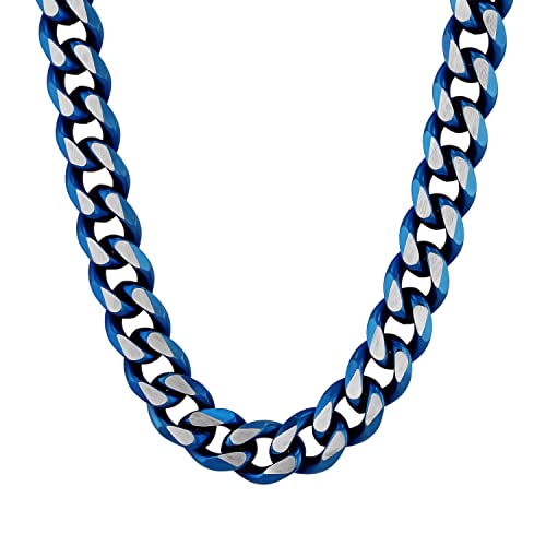 Men Stainless Steel Cuban Chain Necklace Hypoallergenic Rust Resistant - Choice of Styles Colors and Sizes