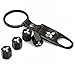 CzlpV Black Car Wheel Tire Valve Caps Tyre Stem Air Caps Keychain Styling for Mitsubishi