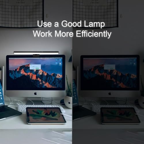 Image of LED Monitor Light Bar for Computer & Laptop, USB Lamp with 3 Colour Temperature Modes, Touch Control, 60-Min Auto-Off Timer, Anti-Glare Adjustable Desktop Light for Office, Study & Gaming