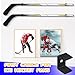 Dunzy 6 Pcs Black Hockey Stick Wall Mount Display Holder Display Hanger Ice Hockey Stick Mount for Wall Bracket for Home Office Storage Organizer Gifts(Simple Style)