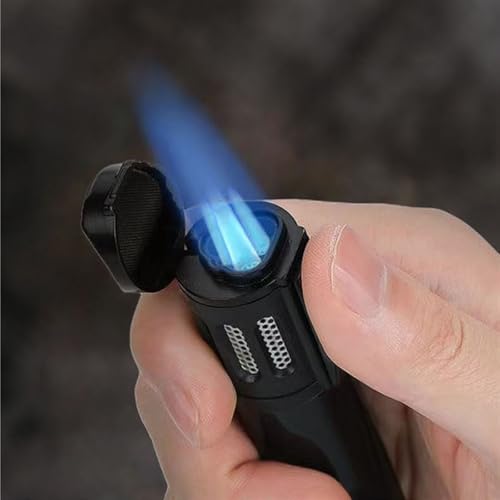 Encendedor de llama de chorro triple con estructura robusta y recargable para barbacoa 4
