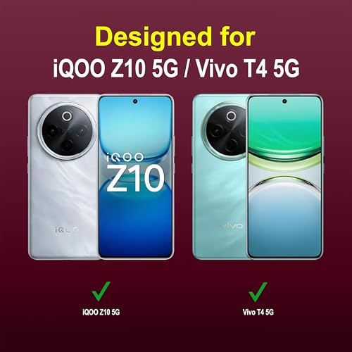 Image of Zapcase Back Case Cover for iQOO Z10 5G | Compatible for iQOO Z10 5G Back Cover | Liquid Silicon Magic Case with Camera Protection | Plum
