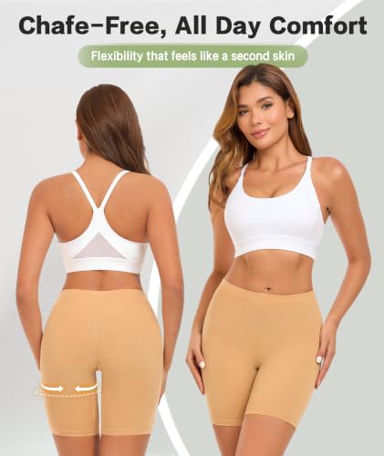 Image of 4 Pack Cotton Boy Shorts Underwear for Women Anti Chafing Shorts