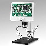 Microscopio digital Andonstar Compatible con soldadura AD206 1080P Microscopio de soldadura Compatible con reloj de teléfono Reparación SMD/SMT Blanco y negro
