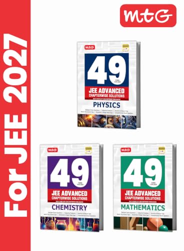 Image of MTG 49 Years (2026-1978) JEE Advanced PYQ Physics, Chemistry & Mathematics For 2027 Exam | Chapter-wise Solved Question Papers with Trend Analysis & Smart Book (Set of 3)