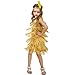 DSplay Kids Girl's Fashion Flapper Satin Dress Costume (S, Gold)…